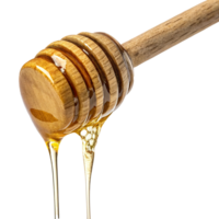 backgrhoney dripping from a wooden stick on a transparent backgroundound png