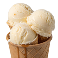 ice cream in a cone with a white background png