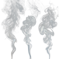 New set three different types of smoke on a white background png