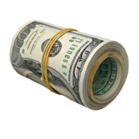 a roll of money on a transparent background png