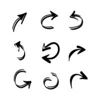 Hand drawn arrow symbol set vector