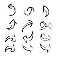 Hand drawn arrow Pointers vector