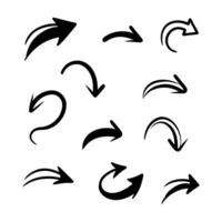 Hand drawn arrow Pointers set vector