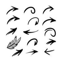 Handdrawn arrow set vector