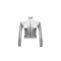 A white jacket with a zipper on the front png