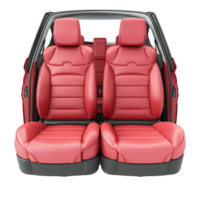 Luxurious Red Leather Car Seats Interior Design png