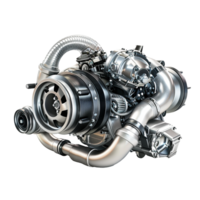 Powerful Turbocharged Engine Detailed View High Performance Machine Technology Innovation, png