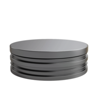 A Stack of Circular Metal Discs a Gray Metallic Object png
