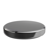Shiny Chrome Circular Object Product Display Stand Mockup png