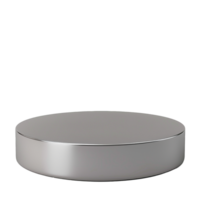 A Polished Silver Circular Platform or Lid for Display or Presentation png