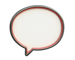 A speech bubble with a red border on a black background png