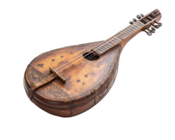 An old mandolin on a black background png