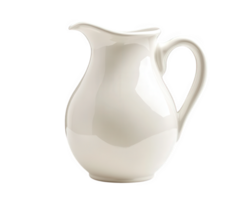 A white pitcher on a black background png