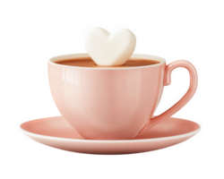 A pink cup with marshmallows on top png