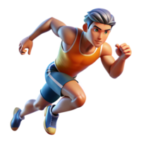 dramatic vintage Portrait of an athlete in motion, powerful and dynamic, with motion blur and dramatic lighting, in a sports photography style high resolution png