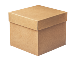 A brown cardboard box on a black background png