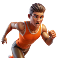 impressive creative Portrait of an athlete in motion, powerful and dynamic, with motion blur and dramatic lighting, in a sports photography style high quality png