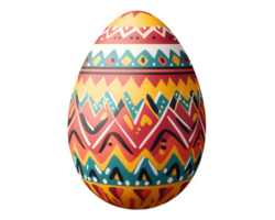 An easter egg with colorful patterns on it png