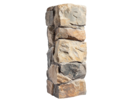 A tall stone column with a black background png