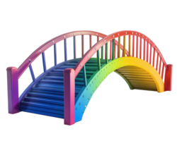 A rainbow colored bridge is shown against a black background png