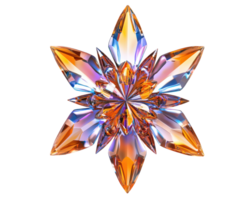 un grande cristal estrella con muchos facetas png