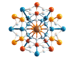 A 3d rendering of a molecule png