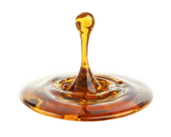 A drop of honey is shown on a black background png