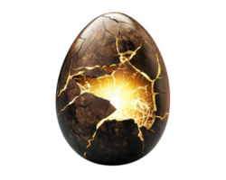 The egg is cracked open with a crack in it png