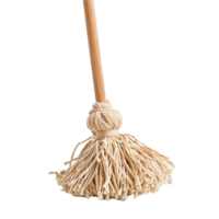 A Classic String Mop with a Wooden Handle Efficient Cleaning png