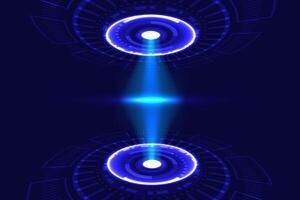 Abstract futuristic technology hologram vision design, innovation future concept background vector