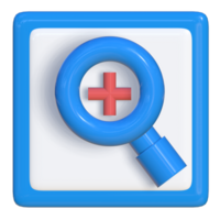 Simple 3d icon of zoom in. Suitable for presentation media, template design, brochures, promotional media and advertisements. png