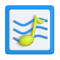 Simple 3d icon of tone symbol. Suitable for presentation media, template design, brochures, promotional media and advertisements. png