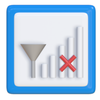 Simple 3d icon of no signal. Suitable for presentation media, template design, brochures, promotional media and advertisements. png
