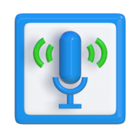 Simple 3d icon of microphone. Suitable for presentation media, template design, brochures, promotional media and advertisements. png