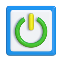 Simple 3d icon of switch button. Suitable for presentation media, template design, brochure, promotional media, technology and advertisement png