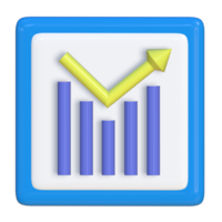 Simple 3d icon of diagram curve. Suitable for presentation media, template design, brochure, promotion media and advertisement png