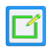 Simple 3d icon of window editing. Suitable for presentation media, template design, brochures, promotional media and advertisements. png
