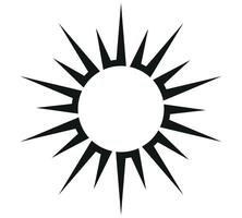 Sun flare icon in trendy design style. sun flare icon isolated on white background. vector