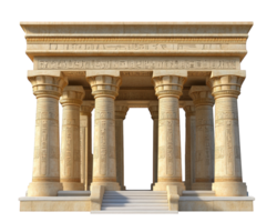 Ancient egypt temple with columns and pillars png