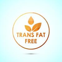 Trans fat free icon design, Zero trans fat icon for healthy concept, Low poly style vector