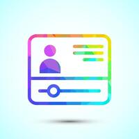 lectures icon design, conference icon, Online seminar sign, Low poly style vector