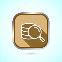 Data analytics icon design. Market research sign, analytic icon, Gold color shadow button design vector