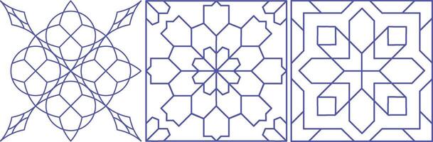 a set of four different designs for a window vector