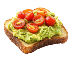 Avocado toast with tomatoes and avocado png