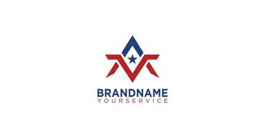 Initial AM AV Monogram Logo vector