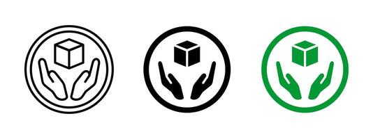 Fragile icon. Breakable glass illustration. Safety warning and package handling symbol for shipping and logistics. Caution sign for delicate items. vector