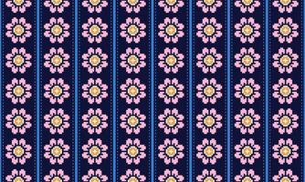 a detailed seamless composed of pixel designs with pink and square on dark blue background ,design for fabric or various pattern printing works. vector