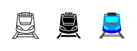 Train icon. High-speed railway illustration. Public transportation and transit system symbol for metro, subway and express travel. Modern rail transport pictogram. vector