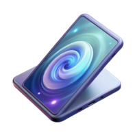 stunning contemporary A levitating transparent tablet displaying a swirling galaxy, sharp focus on the tablet, soft ambient lighting, minimalist style genuine png