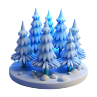 elegant contemporary A snow-covered pine forest, soft blue light, winter landscape photography style high resolution png